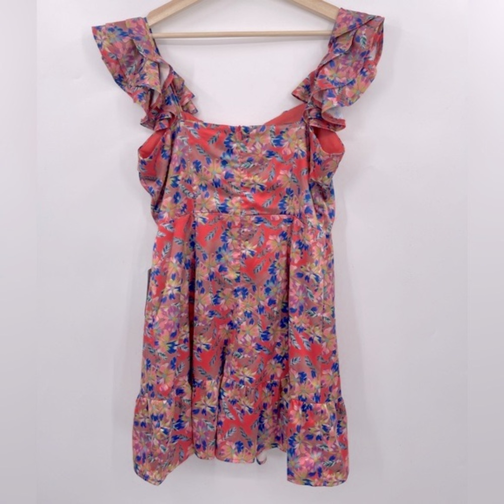 NWT NSR Ruffled Floral Dress Size Large - Picture 4 of 6